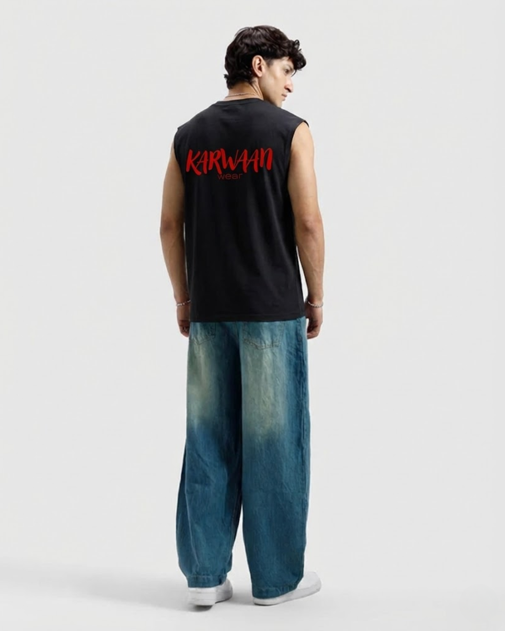 Sleeveless Washed T-shirt