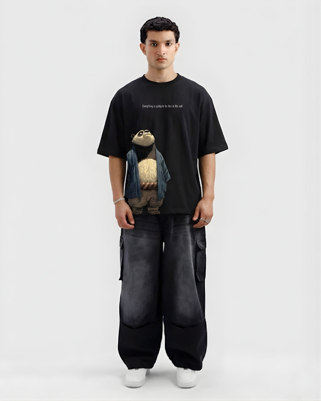 Everything Is Going To Be Fine Graphic Tee - Oversized Drop Shoulder T-Shirt