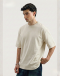 Drop Shoulder Tee - Cream