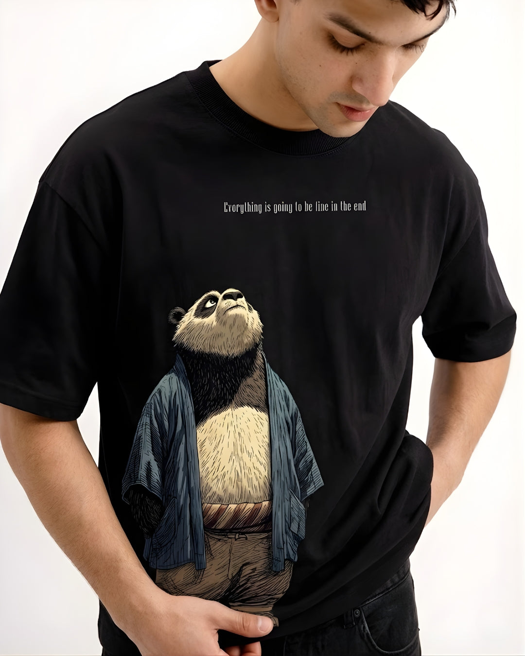 Everything Is Going To Be Fine Graphic Tee - Oversized Drop Shoulder T-Shirt