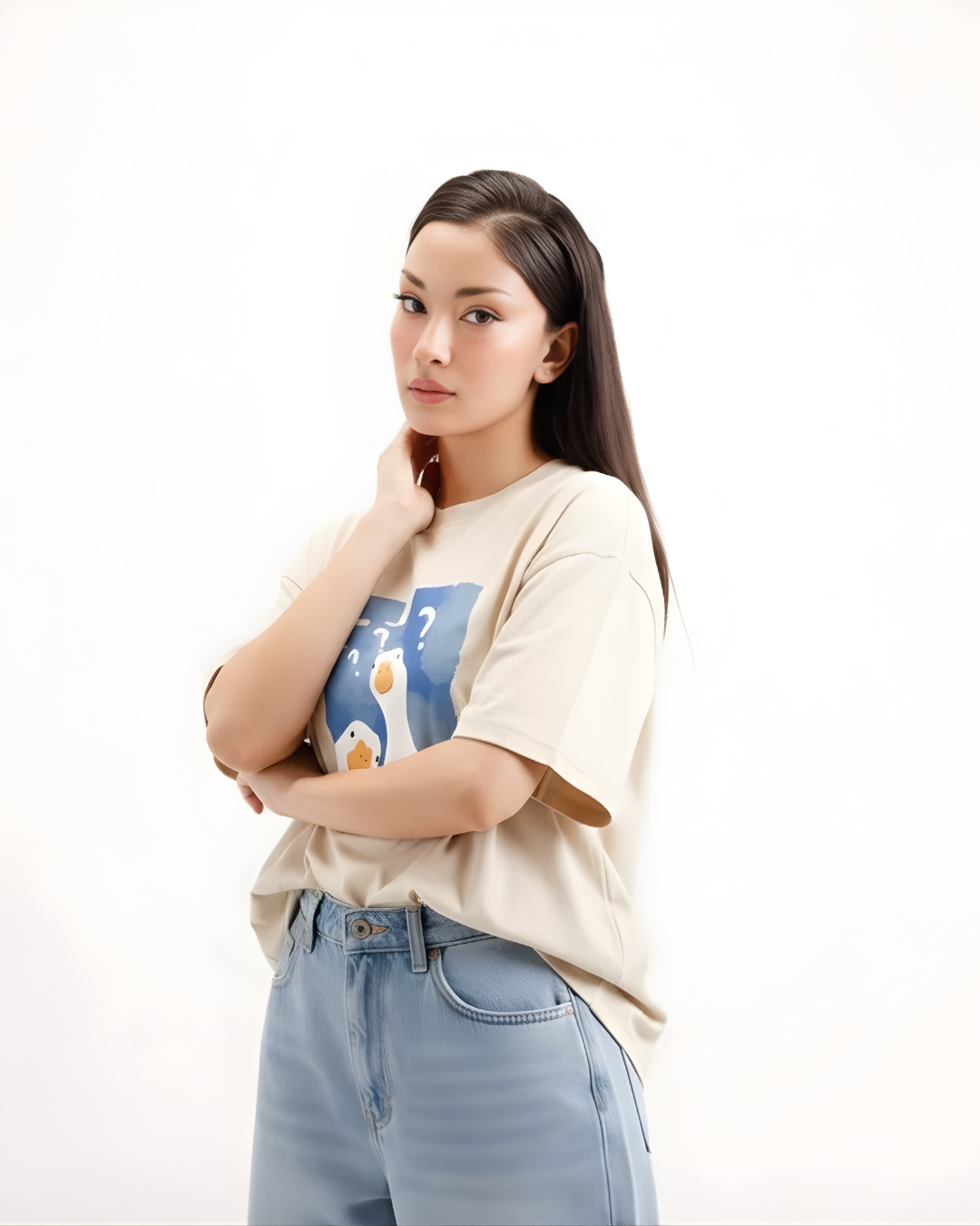 Talon Blue Graphic Oversized Tee