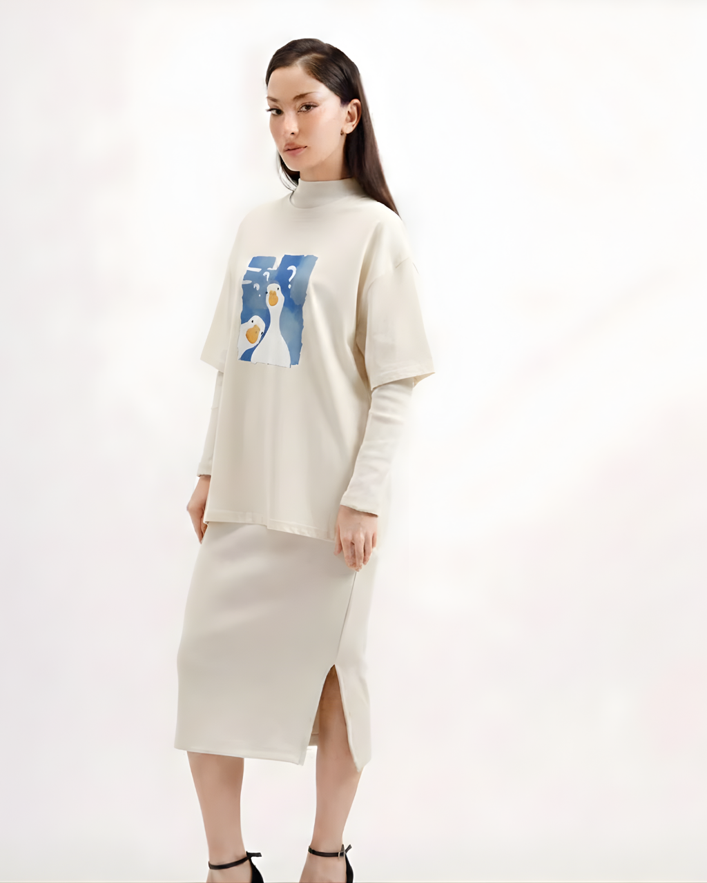 Talon Blue Graphic Oversized Tee