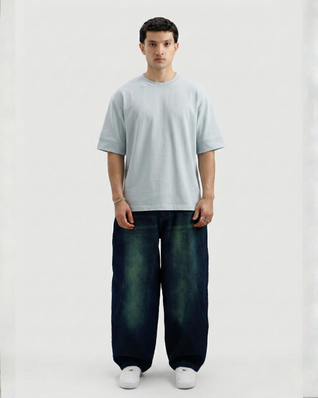 Drop Shoulder Tee - Sky Blue