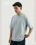 Drop Shoulder Tee - Sky Blue