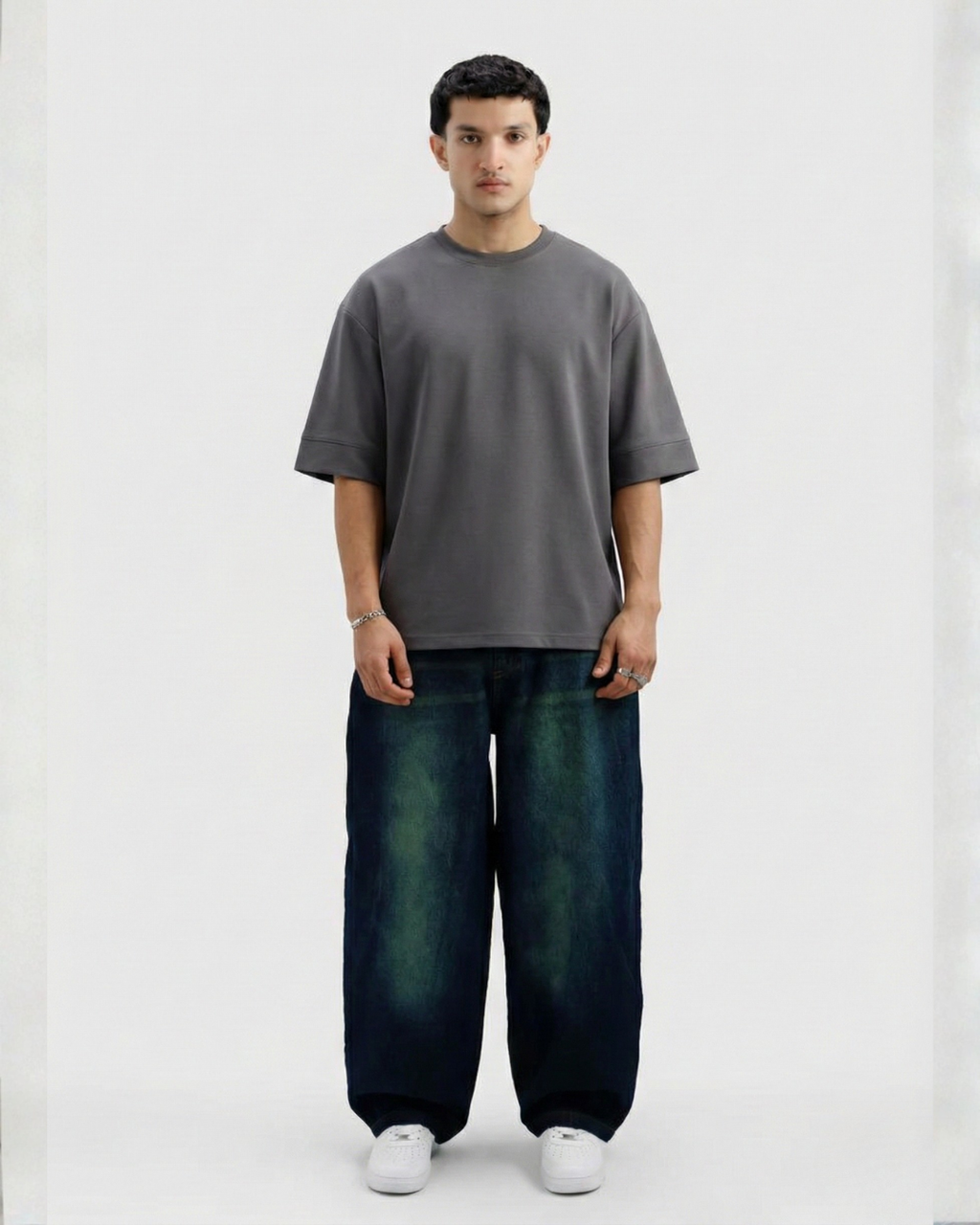 Drop Shoulder Tee - Charcoal Grey