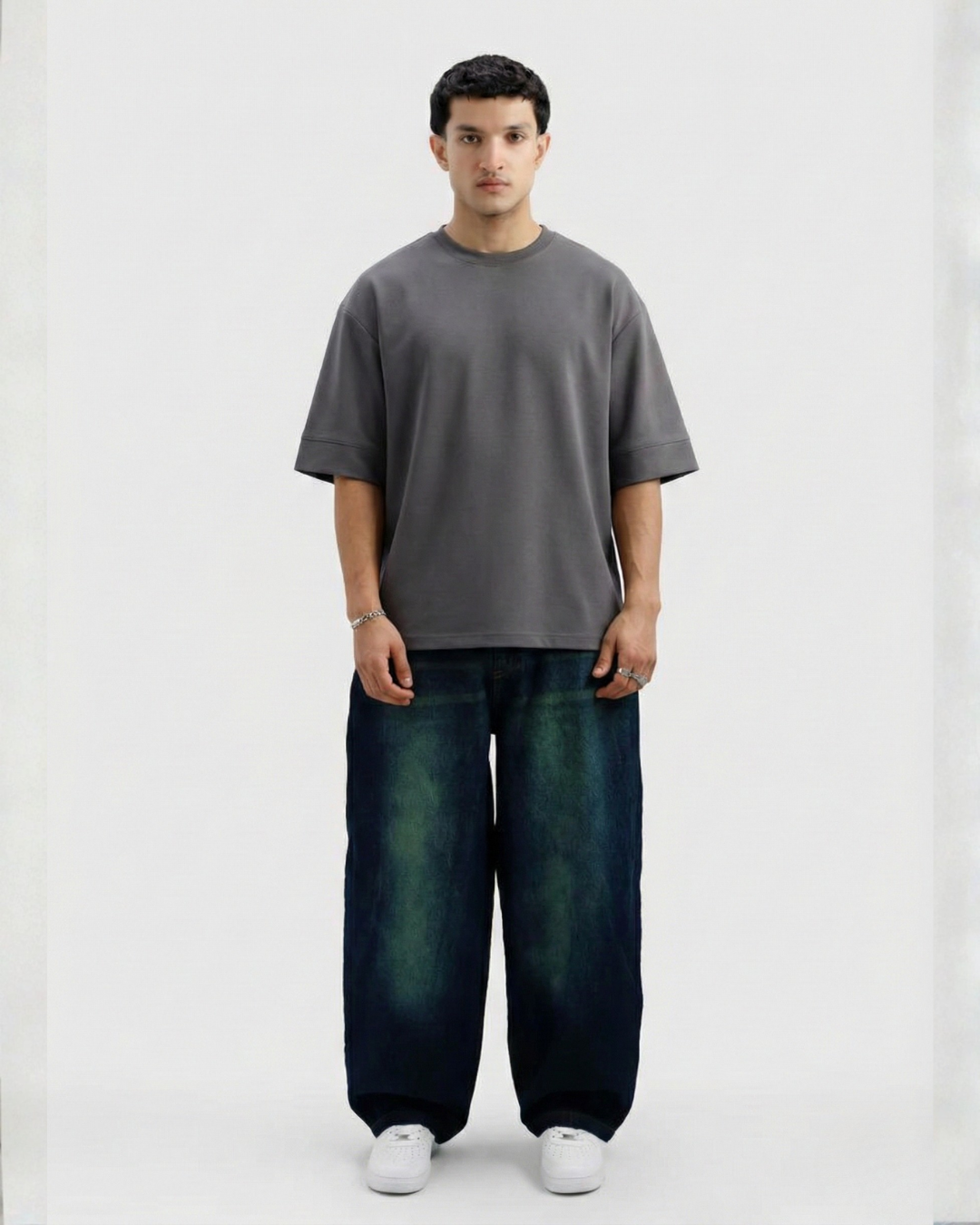 Drop Shoulder Tee - Charcoal Grey