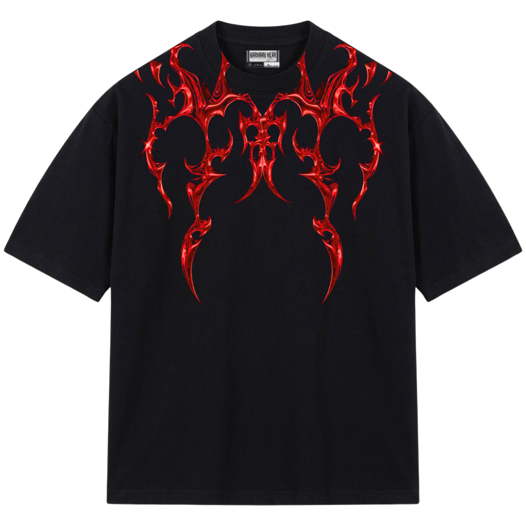 Gothic Thorn Graphic Oversized Tee