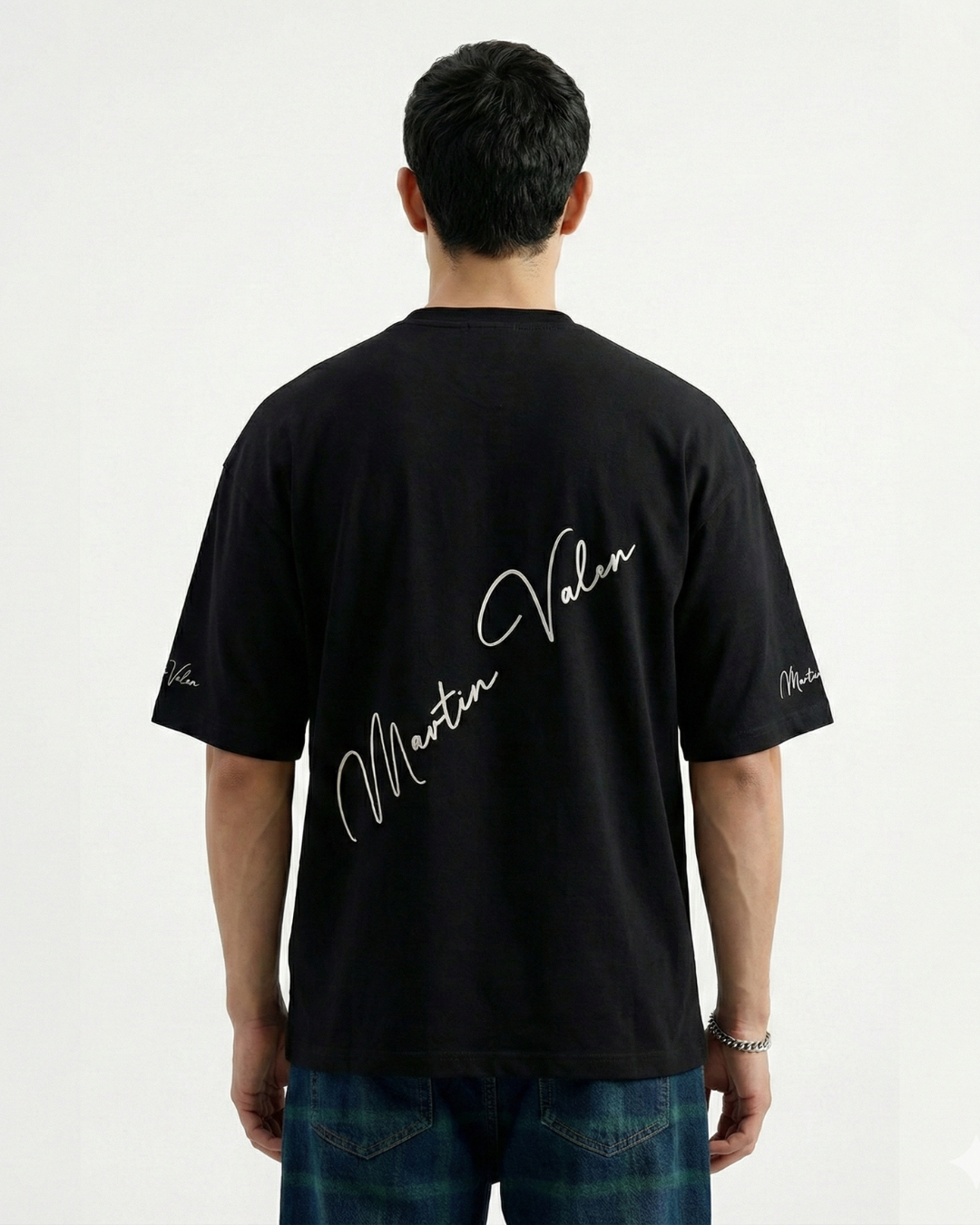 Signature Drop Shoulder Tee - Black