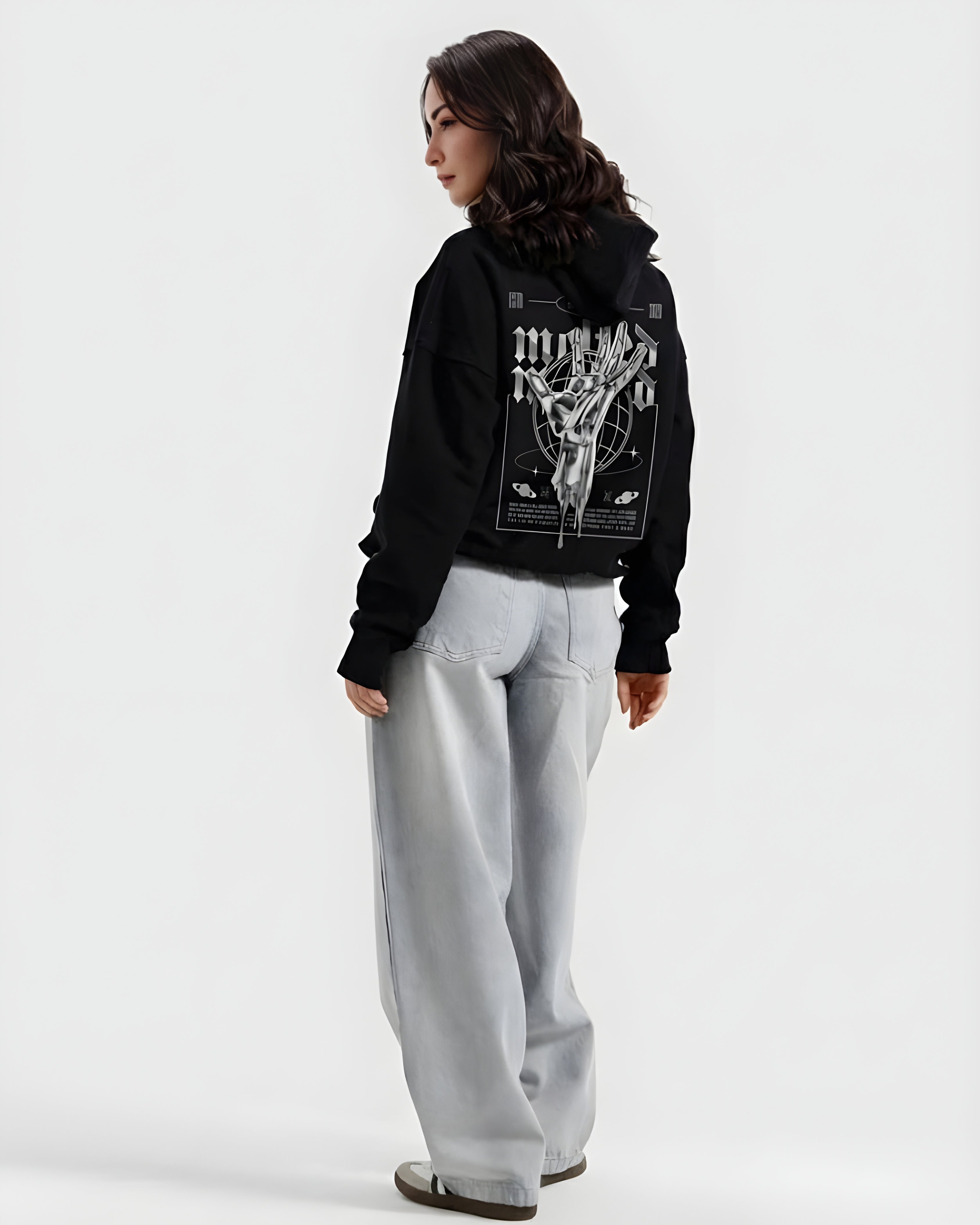 GALACTIC CHROME HAND Hoodie – BlacK