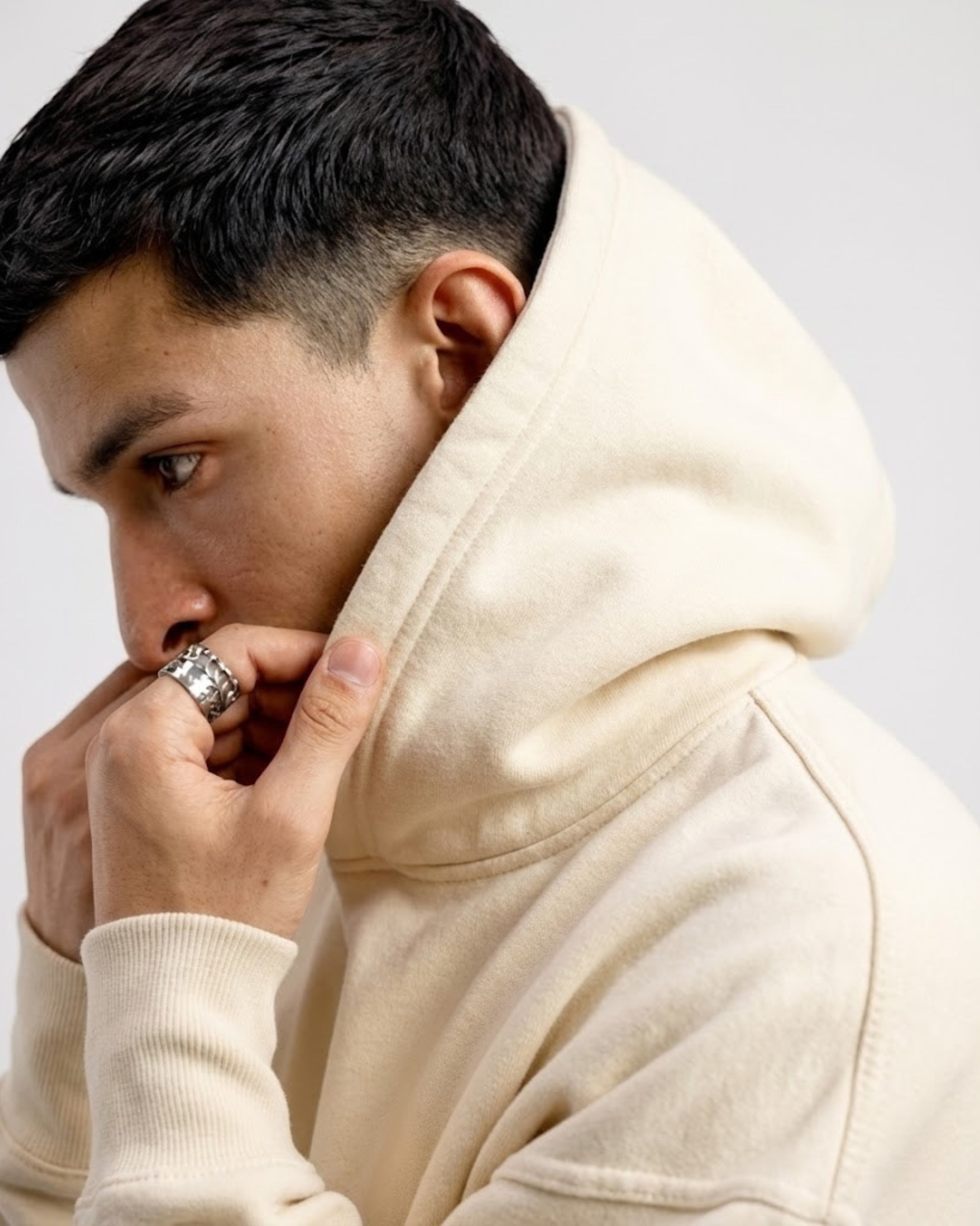 Beige Essential Hoodie