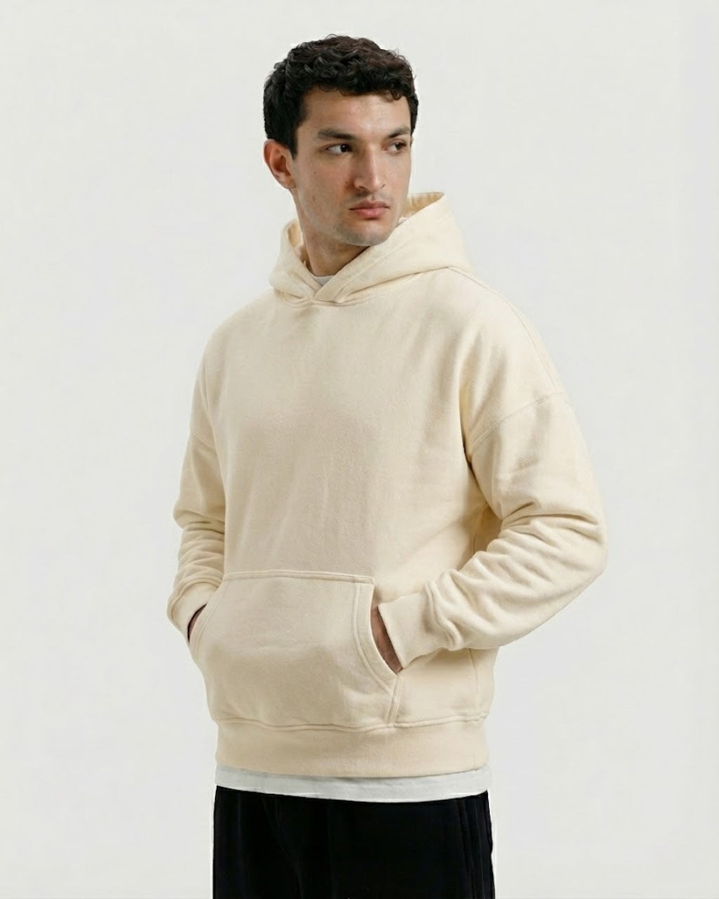 Beige Essential Hoodie