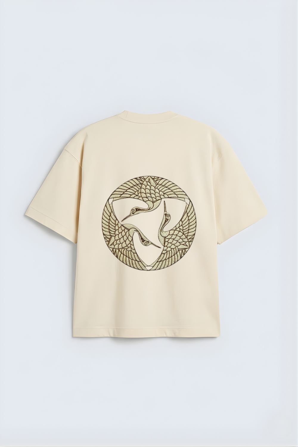 Elegant Bird Art Oversized Tee