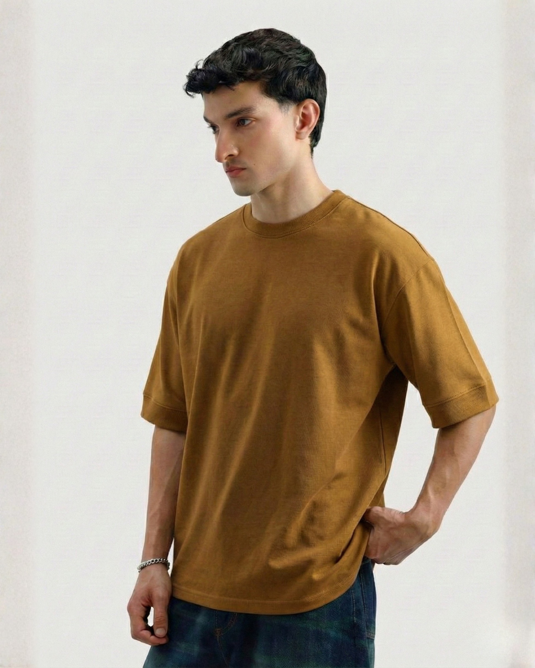 Drop Shoulder Tee - Mustard