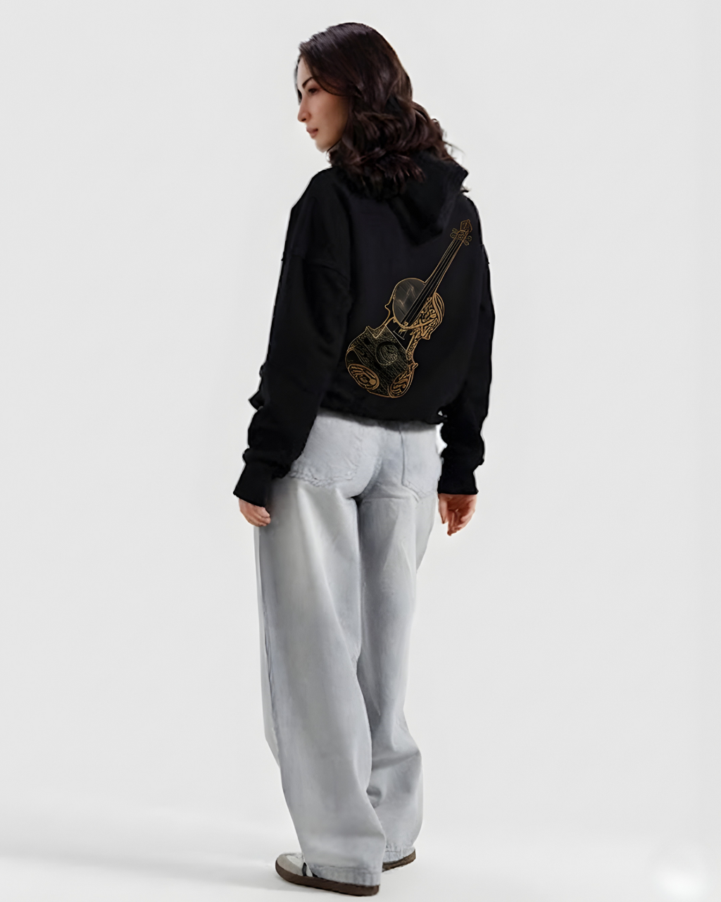 Arabic Calligraphy Hoodie - Black & Golden