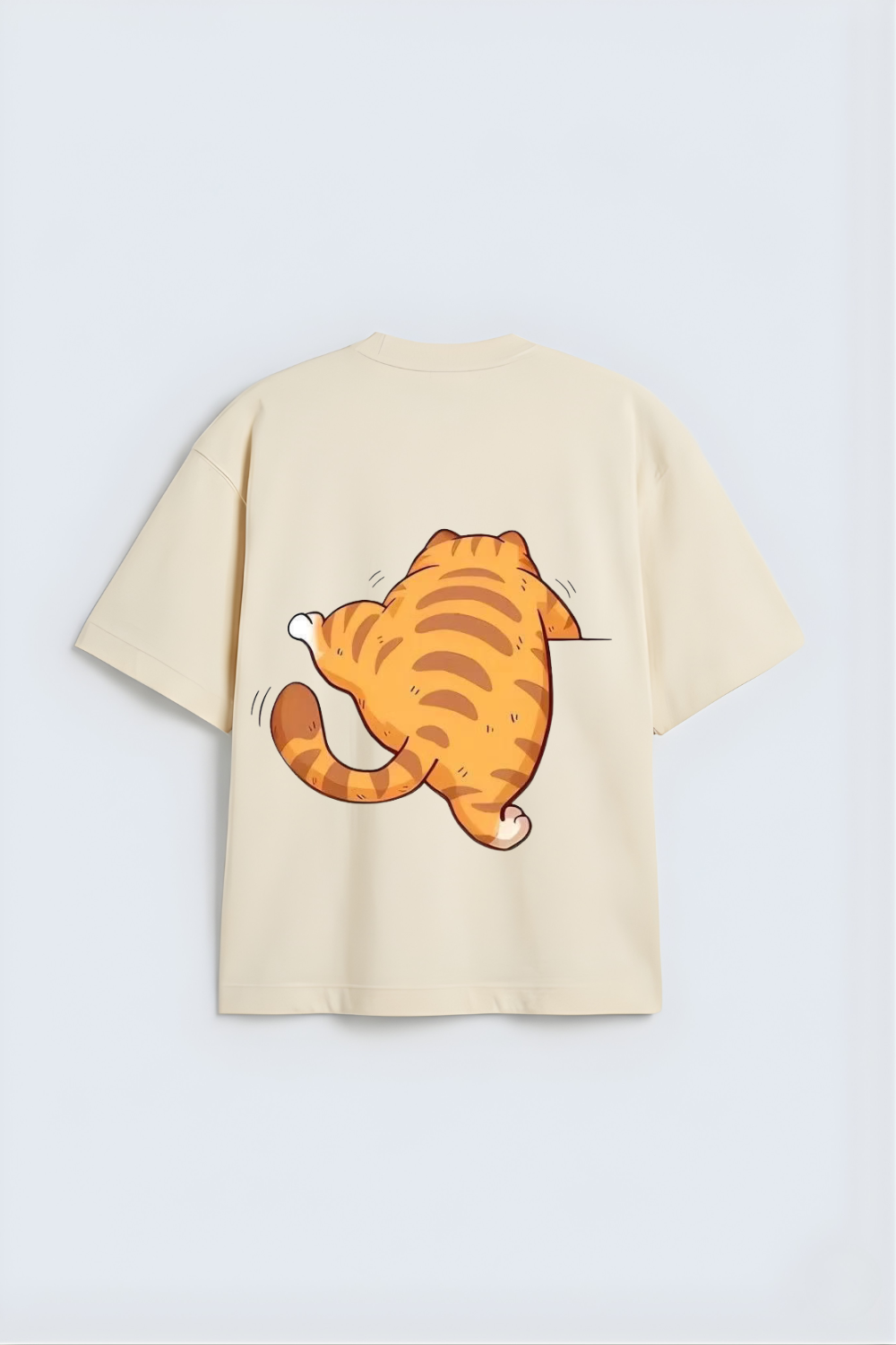 Cute Cartoon Kitty Oversized Tee