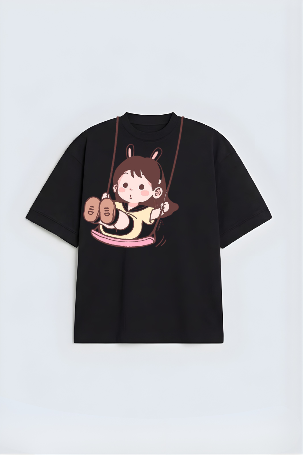 Cute Kawaii Bunny Ears Oversized Tee