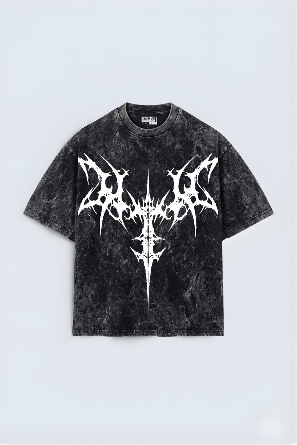 Dark Metal Acid Wash Oversized Tee