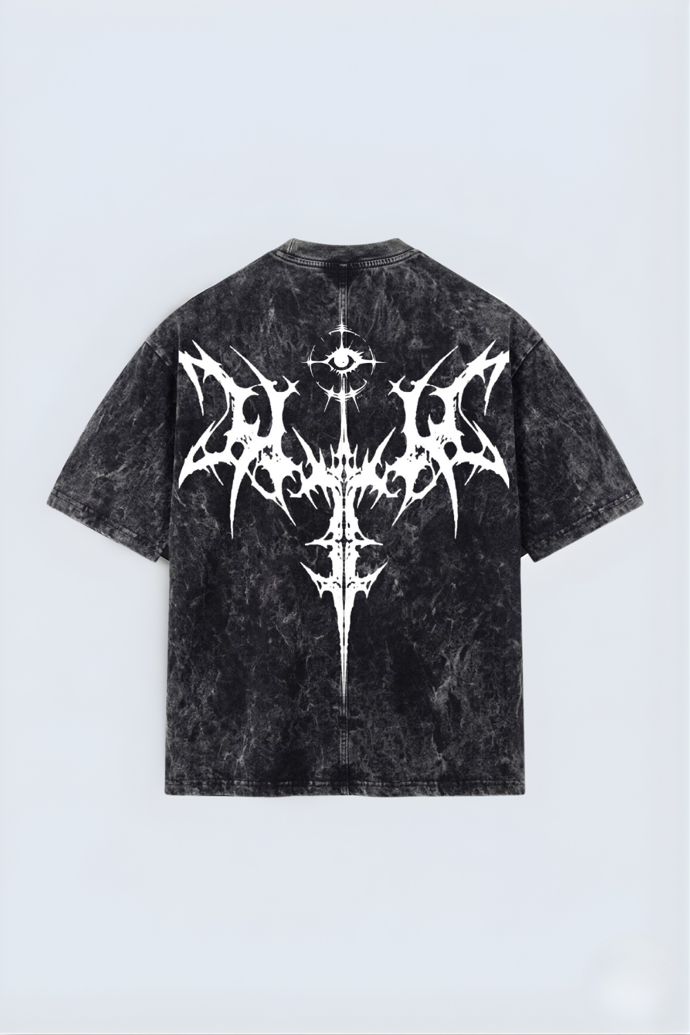 Dark Metal Acid Wash Oversized Tee