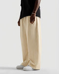 Straight-Leg Pleated Baggy Trousers