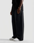 Straight-Leg Pleated Baggy Trousers