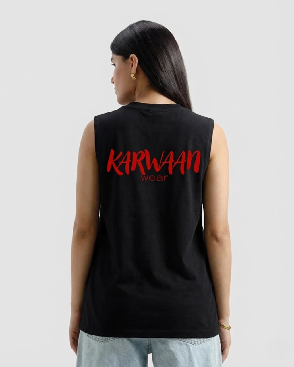 Sleeveless Washed T-shirt