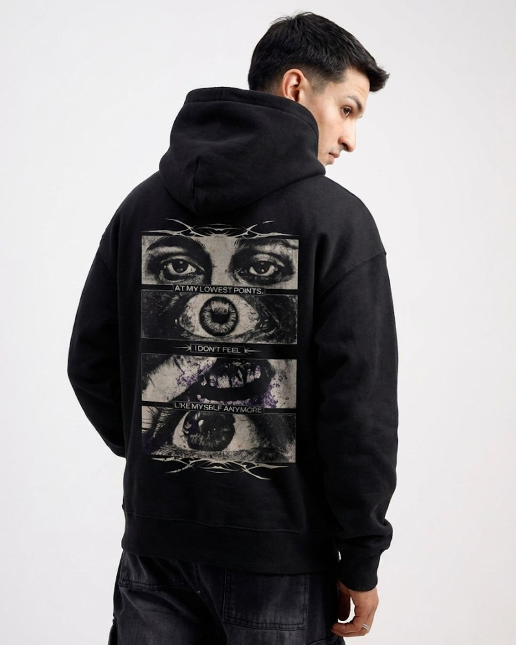 ANXIETY Graphic Hoodie - Black