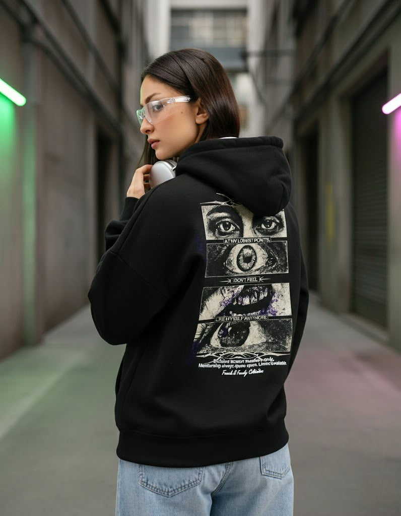 ANXIETY Graphic Hoodie - Black