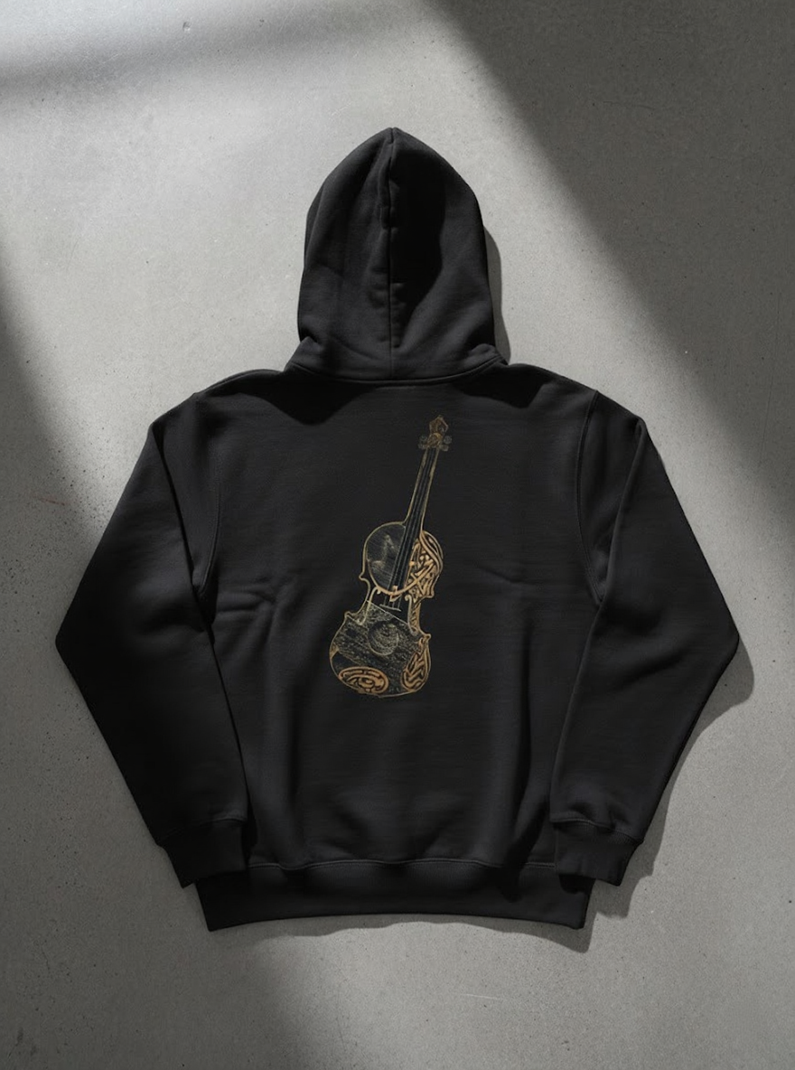 Arabic Calligraphy Hoodie - Black & Golden