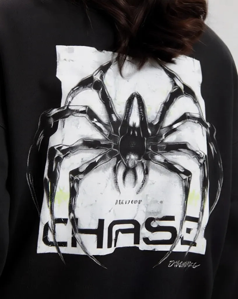 METALLIC SPIDER Sweatshirt - Black