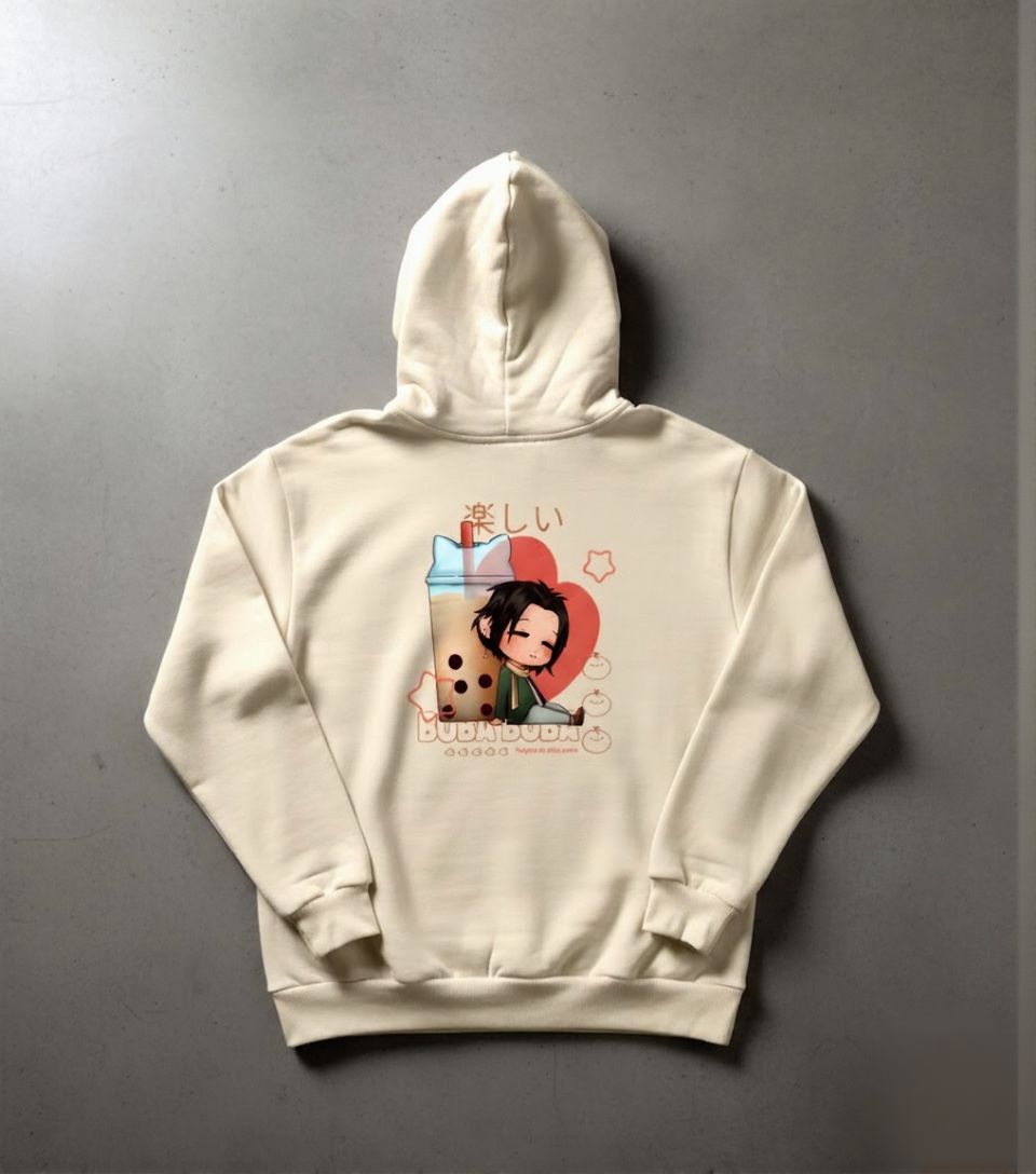 BUBA TEA GRAPHIC Hoodie - Cream Edition