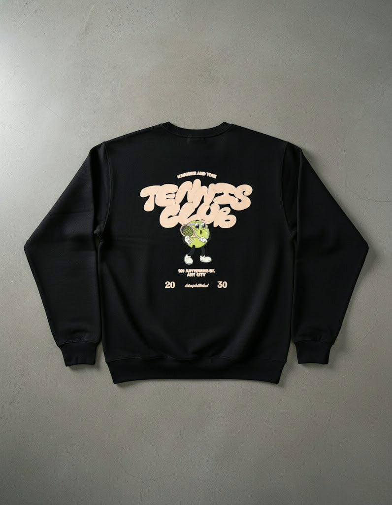 TENNIS CLUB Sweatshirt – Black