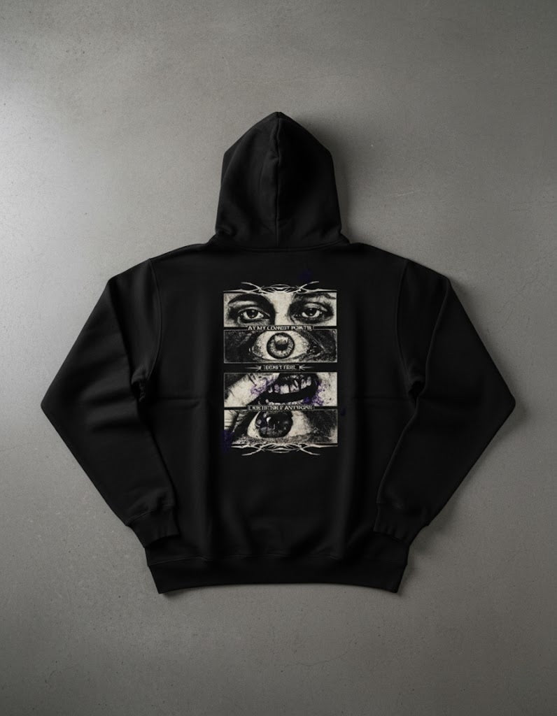 ANXIETY Graphic Hoodie - Black